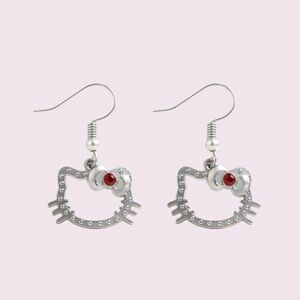 Sanrio Hello Kitty Rhinestone Dangle Earrings​​